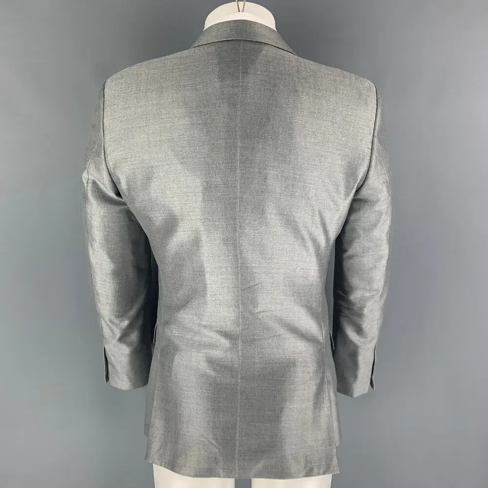CALVIN KLEIN COLLECTION Size 36 Grey Notch Lapel Sport Coat